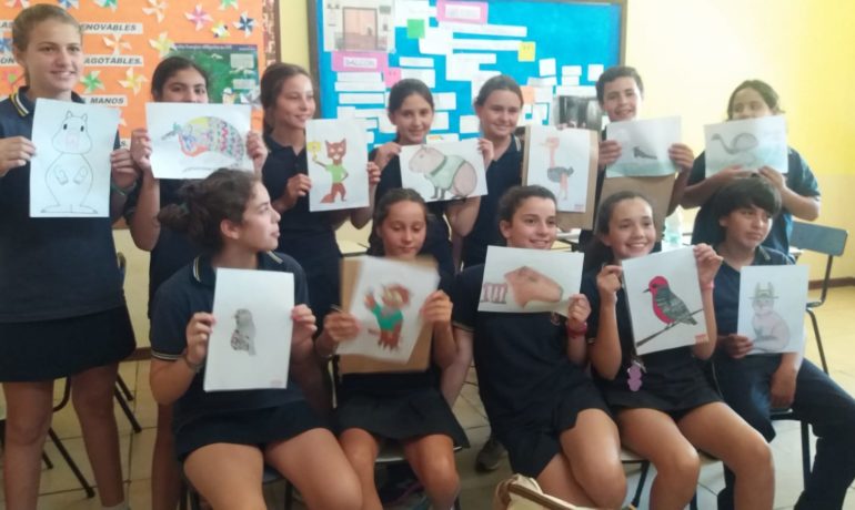 La alumna Pilar Quintero, ganadora del Concurso Mascota del Geoparque!